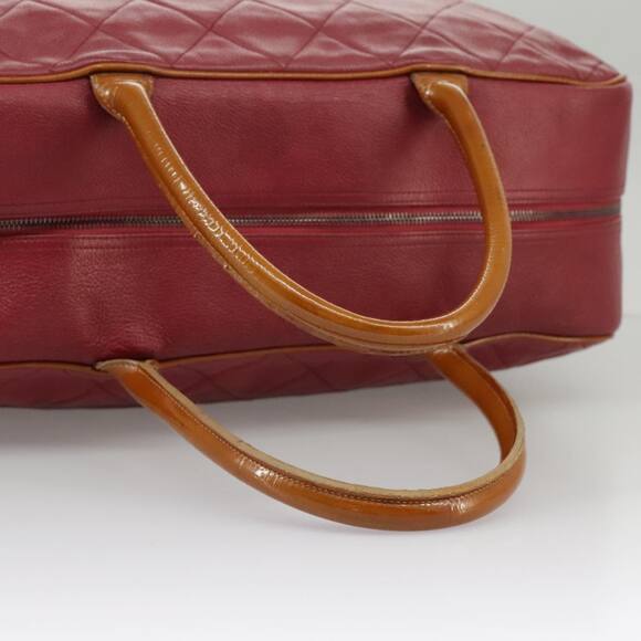 CHANEL Matelasse Boston Bag Caviar Skin Red CC - Picture 7 of 16